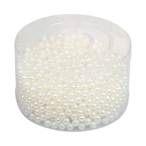 Product Beads for threading craft beads cream white 6mm 300g