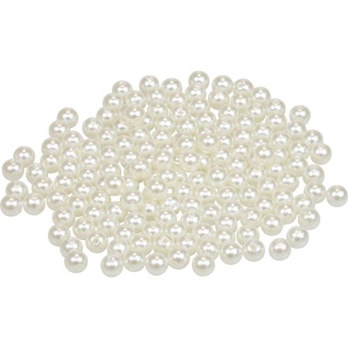 Floristik24 Beads for threading craft beads cream white 8mm 300g