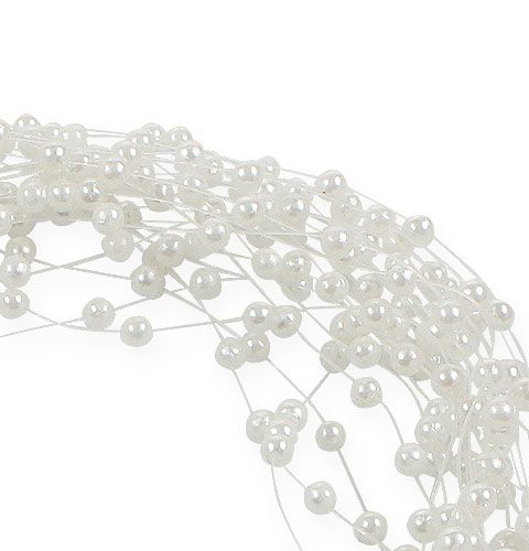 Product Decorative pearl strand 20m white