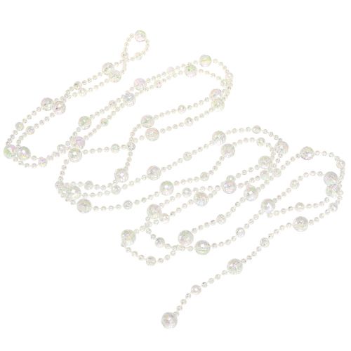 Floristik24 Pearl necklace pearl ribbon pearl garland iridescent 270cm × 2pcs