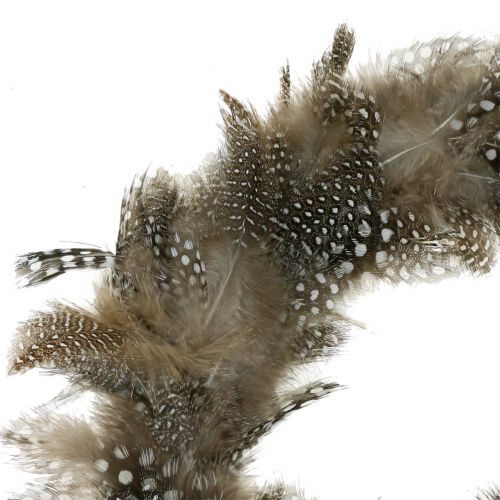 Floristik24 Feather wreath guinea fowl Ø16cm