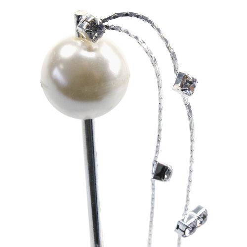 Floristik24 Pearl head deco needle white Ø15mm L12cm 6pcs