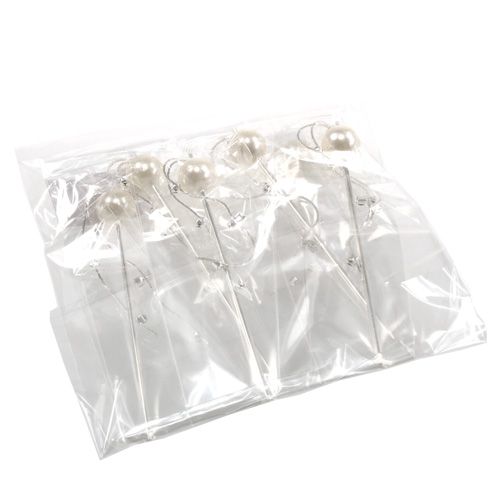 Floristik24 Pearl head deco needle white Ø15mm L12cm 6pcs