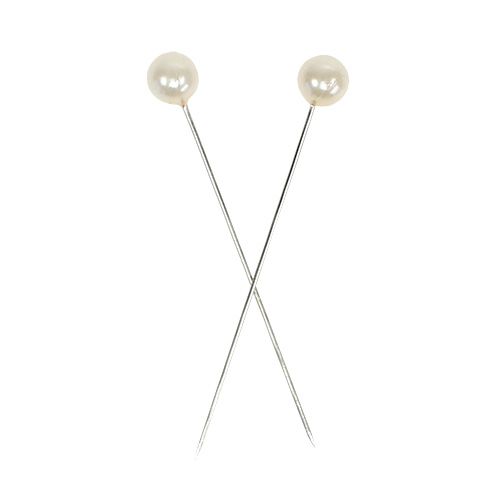 Floristik24 Pearl head pins champagne Ø8mm L65mm 55 pcs