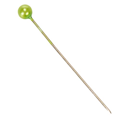 Green pearl-headed floristry pins, versatile use, Ø4mm, 40mm, 150 pieces | Floristik24.ie