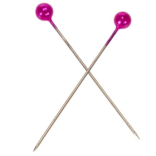 Pearl-headed floristry pins, pink, Ø4mm, 40mm, 150 pieces | Floristik24.ie