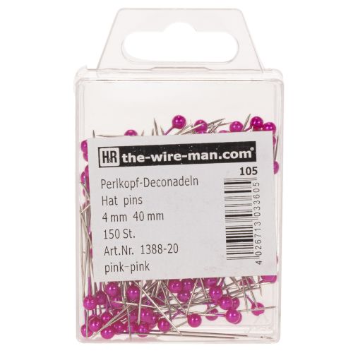Pearl-headed floristry pins,