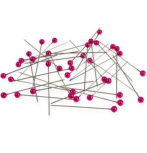 Pearl head needles Ø6mm 65mm pink