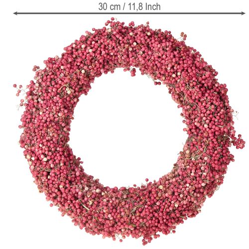 Floristik24 Pepper wreath pink pepper berries wreath dried wreath Ø30cm