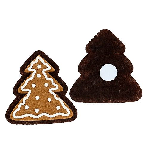Floristik24 Felt stickers gingerbread fir 4.5cm 12pcs