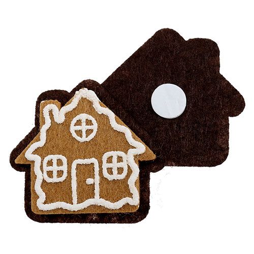 Floristik24 Gingerbread house with glue dot 4.5cm 12pcs
