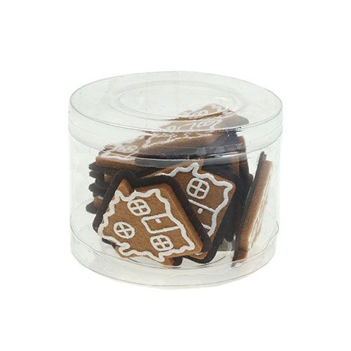 Floristik24 Gingerbread house with glue dot 4.5cm 12pcs
