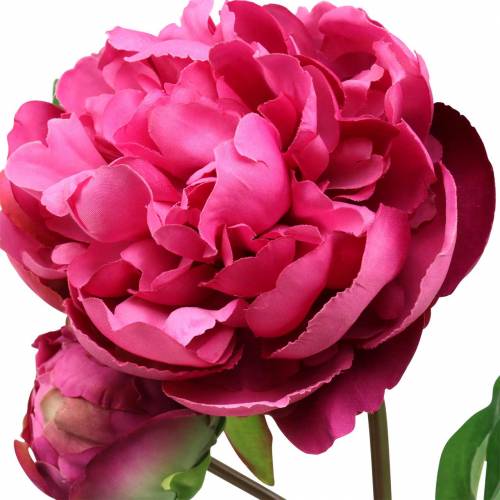 Product Peony artificial flower with blossom and bud purple magenta 68cm