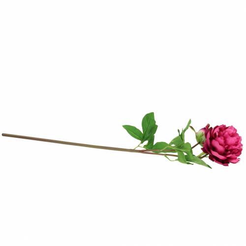 Floristik24 Peony artificial flower with blossom and bud purple magenta 68cm