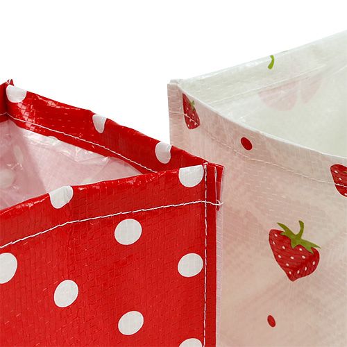 Floristik24 Plant box 12x12cm 6pcs. Red/White