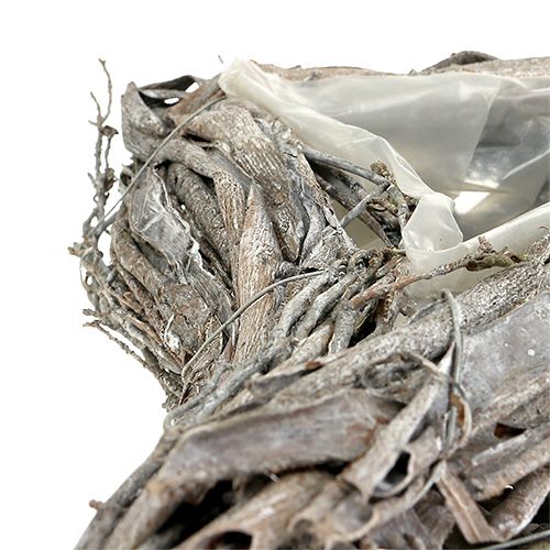 Floristik24 Plant heart made of twigs 29cm x 20cm whitewashed 2pcs