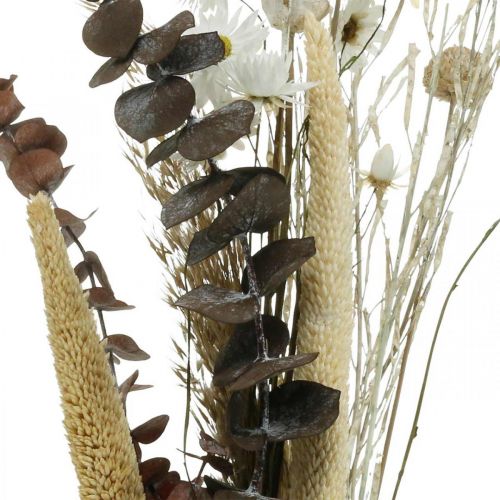 Product Bouquet of dried flowers with eucalyptus white DIY box H30-35cm