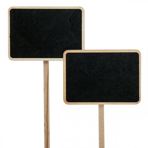 Product Plant plugs wooden plug-in signs mini chalk board 8.5×6cm 6pcs
