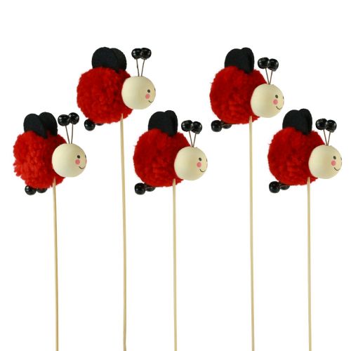 Plant Plug Ladybug Decoration Flower Plug 27.5cm 9 Pcs
