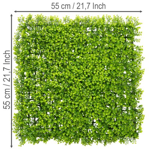 Artificial boxwood plant mat 55x55 cm for decorative wall design | Floristik24.ie