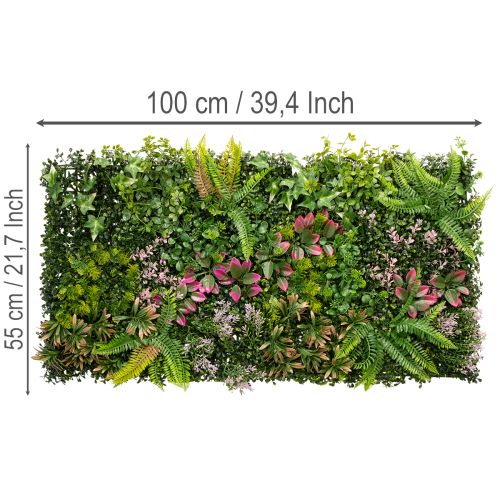 Artificial plant wall 100 x 55 cm vertical greening | Floristik24.ie