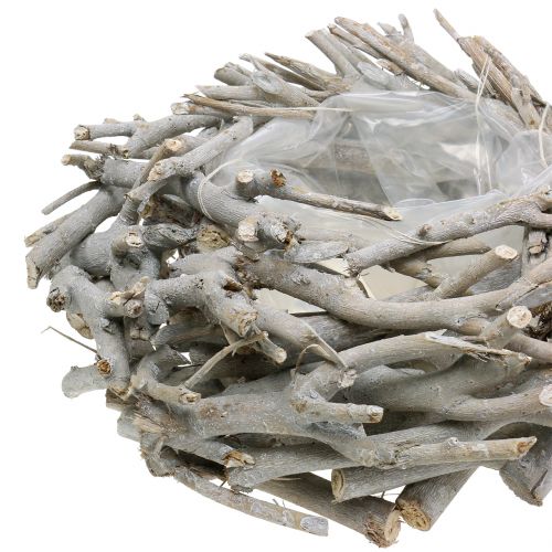 Floristik24 Planter wreath made of branches gray Ø42cm