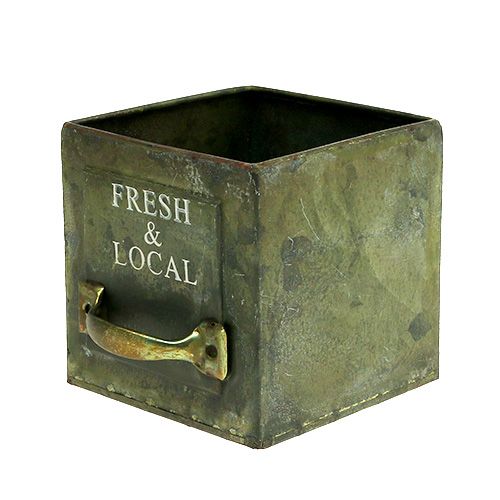 Floristik24 Square antique planter 10cm x 10cm