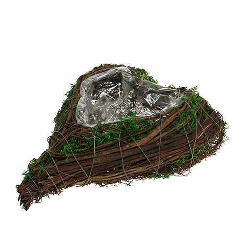 Floristik24 Planter Heart Vine Moss 21cm x 26cm H6cm