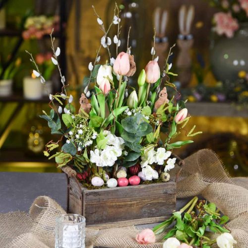 Floristik24 Planter, decorative box, wooden box with handles, craft box Shabby Chic L25cm H10cm