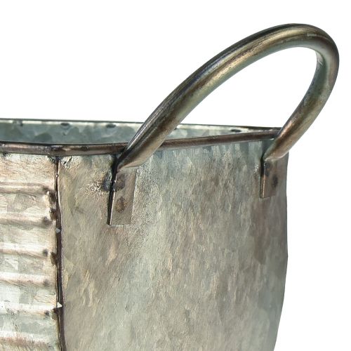 Floristik24 Planter gutter metal L44cm/37.5cm set of 2