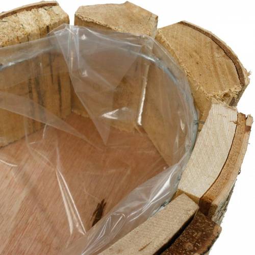 Floristik24 Planter, heart-shaped wooden bowl, birch wood planter, heart bowl 27 × 28cm