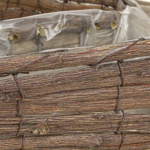 Floristik24 Plant Heart Plant Bowl Heart Natural Grey 30/40cm Set of 2