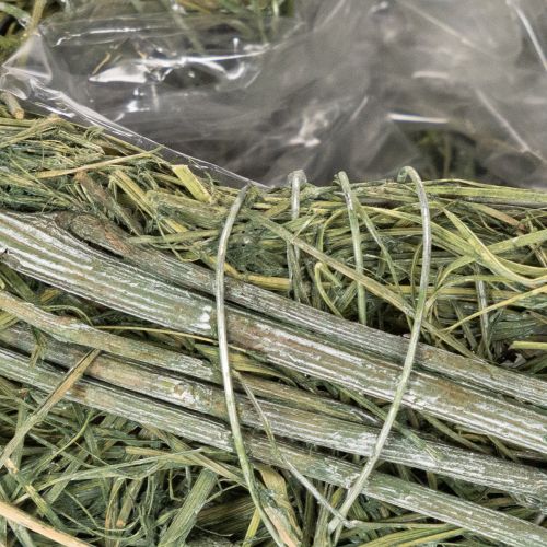 Decorative heart made of natural grass with foil insert, 14cm, 2 pieces | Floristik24.ie