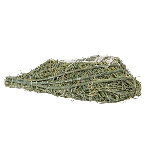 Plant heart made of natural material with foil insert, 22cm, 2 pieces | Floristik24.ie