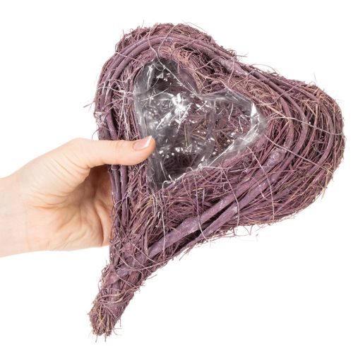 Plant heart with foil decoration for planting 24cm | Floristik24.ie