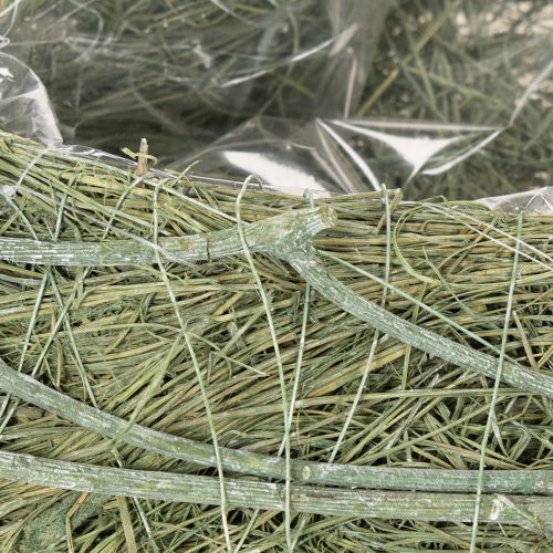Heart-shaped bowl made of natural grass with planting foil, 38cm | Floristik24.ie