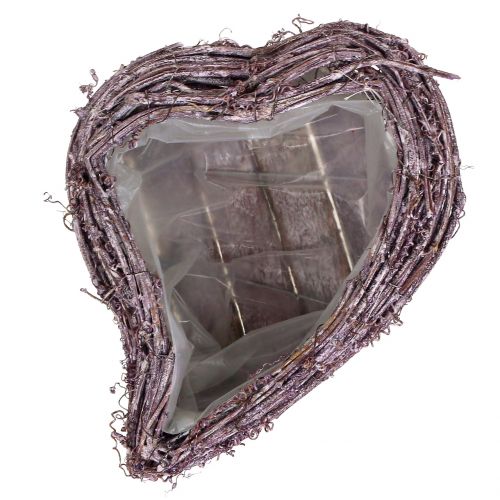 Floristik24 Plant heart from vine blackberry white washed 27cm x 24cm