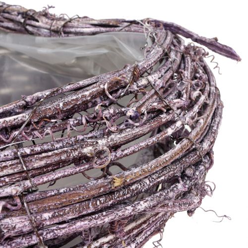 Floristik24 Plant heart from vine blackberry white washed 27cm x 24cm