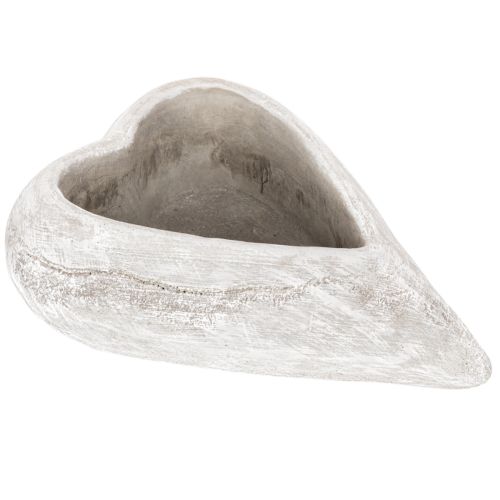 Decorative heart-shaped bowl, grey; small heart-shaped planter, 19cm buy online | Floristik24.ie