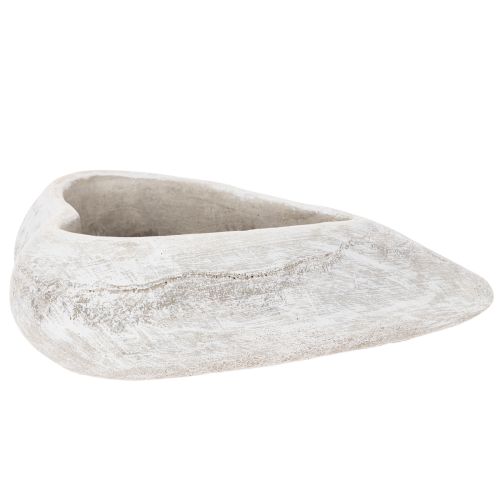 Decorative heart-shaped bowl, grey; small heart-shaped planter, 19cm | Floristik24.ie
