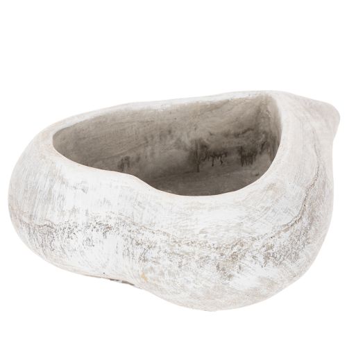 Decorative heart-shaped bowl, grey; small heart-shaped planter, 19cm | Floristik24.ie