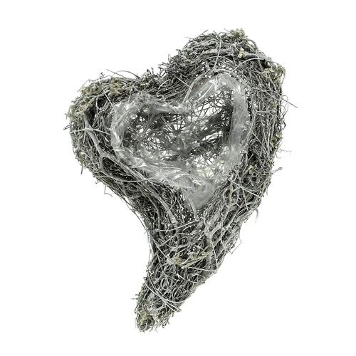 Product Decorative Vine Heart Planter, White, Creative Planting Idea for Home & Gift, Plastic Film, Set of 4, 15cm x 23cm x 5cm