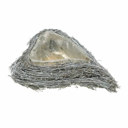 Floristik24 Plant heart branches washed white 40cm x 30cm