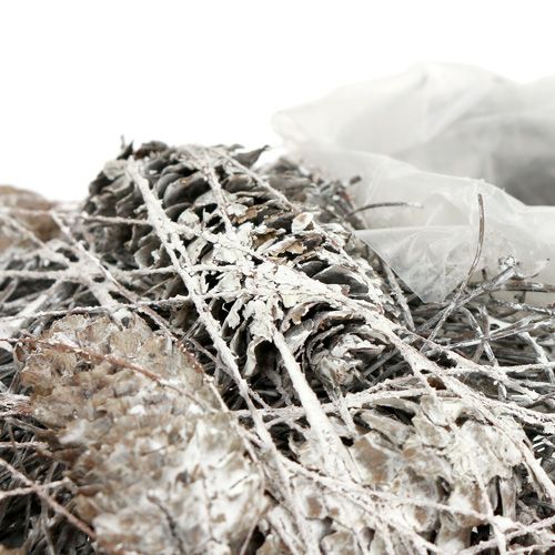 Floristik24 Plant heart cones 20x20cm whitewashed 3pcs