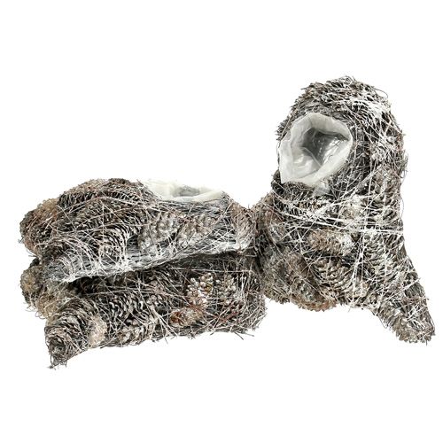 Floristik24 Plant heart cones 20x20cm whitewashed 3pcs