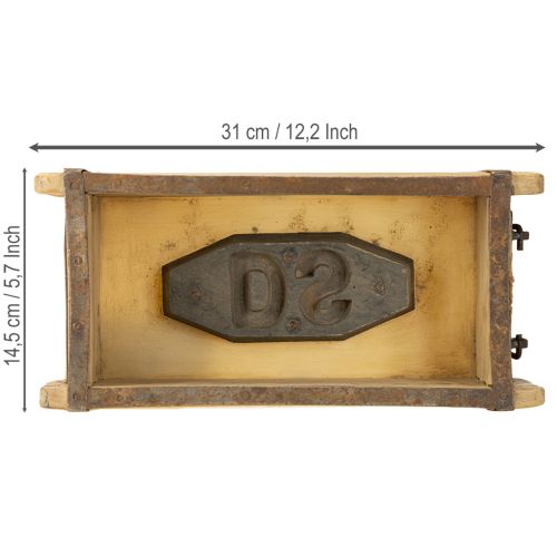 Product Planter wooden brick shape wood upcycling 32×15×10cm