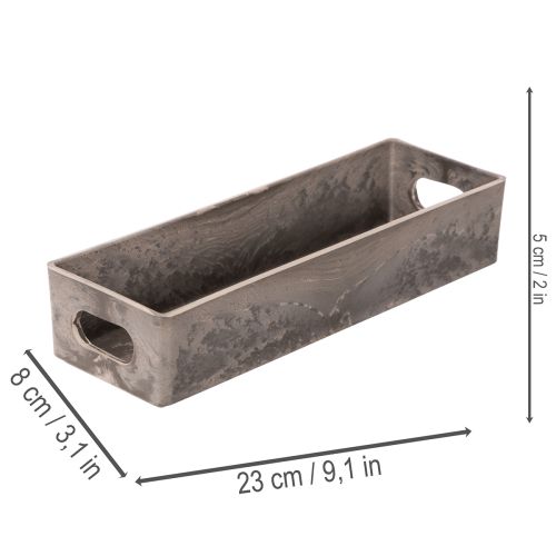 Compact rectangular tray, versatile use for decoration and planting, 23cm | Floristik24.ie