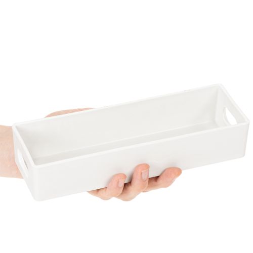 Rectangular tray with handles for storage and table decoration, 32cm | Floristik24.ie