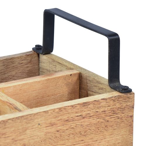 Floristik24 Plant box wooden cutlery holder wooden box 4 compartments L30cm