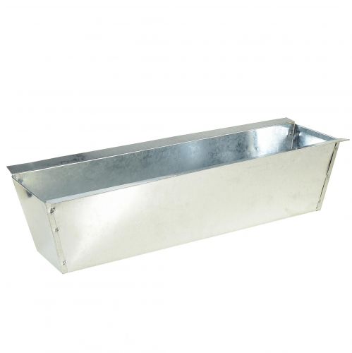 Floristik24 Planter flower box metal silver 38x9.5x5cm